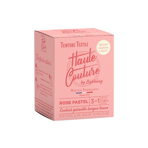 Teinture textile haute couture rose pastel avec sel plus fixateur 350g
